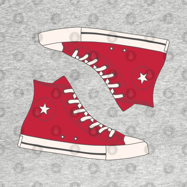 Red High Top Sneakers by kolakiss